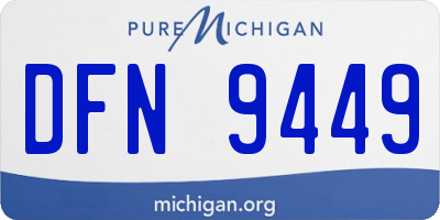 MI license plate DFN9449