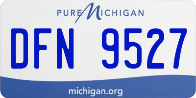 MI license plate DFN9527