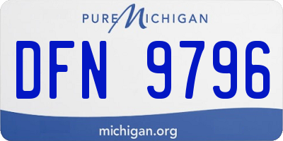 MI license plate DFN9796
