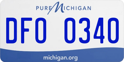 MI license plate DFO0340