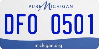MI license plate DFO0501