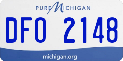 MI license plate DFO2148