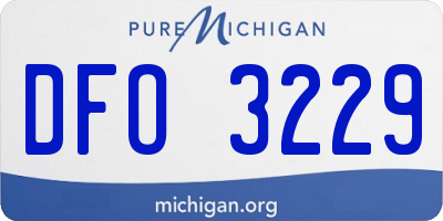 MI license plate DFO3229