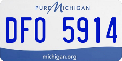 MI license plate DFO5914