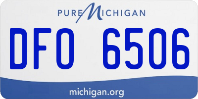 MI license plate DFO6506