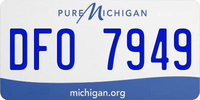 MI license plate DFO7949