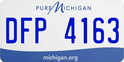 MI license plate DFP4163