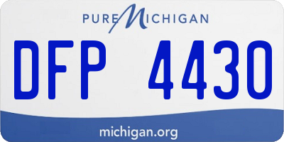 MI license plate DFP4430