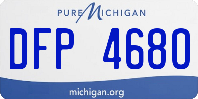 MI license plate DFP4680