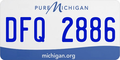 MI license plate DFQ2886