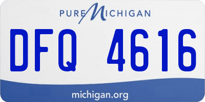 MI license plate DFQ4616