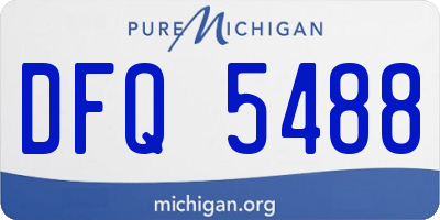 MI license plate DFQ5488