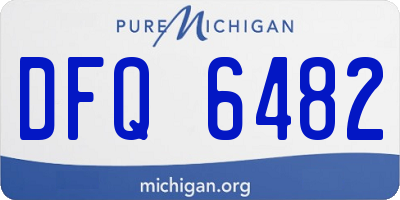 MI license plate DFQ6482