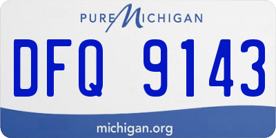 MI license plate DFQ9143