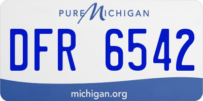 MI license plate DFR6542