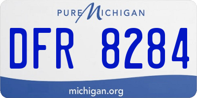 MI license plate DFR8284