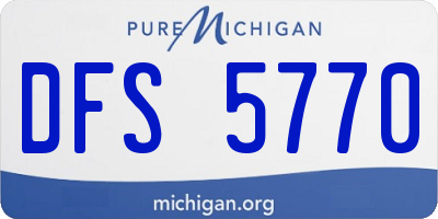 MI license plate DFS5770