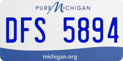 MI license plate DFS5894