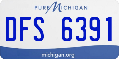 MI license plate DFS6391