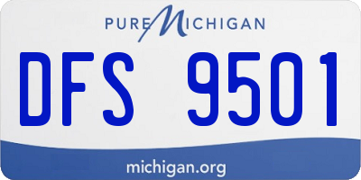MI license plate DFS9501
