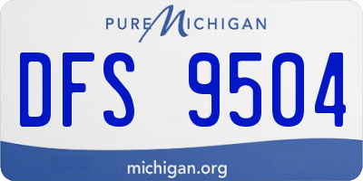MI license plate DFS9504