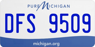 MI license plate DFS9509