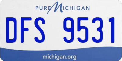 MI license plate DFS9531