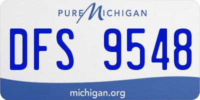 MI license plate DFS9548
