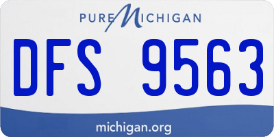 MI license plate DFS9563