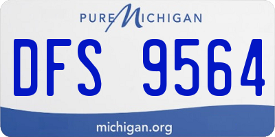 MI license plate DFS9564