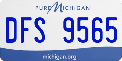 MI license plate DFS9565