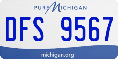 MI license plate DFS9567