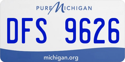 MI license plate DFS9626