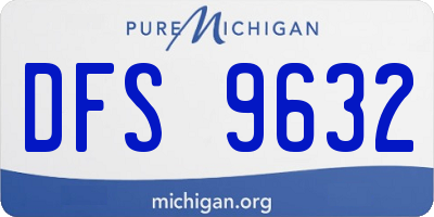 MI license plate DFS9632