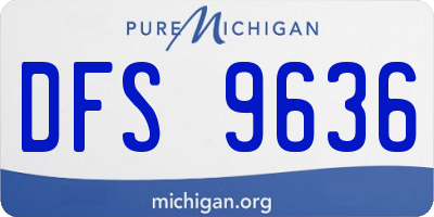 MI license plate DFS9636