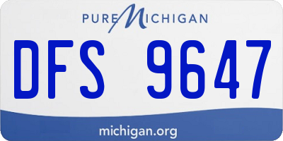 MI license plate DFS9647