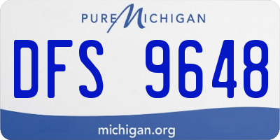 MI license plate DFS9648