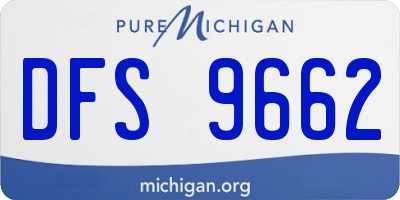 MI license plate DFS9662
