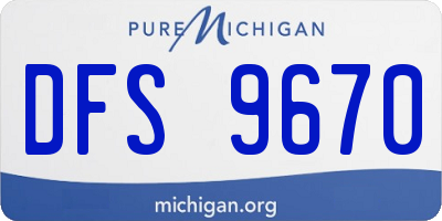 MI license plate DFS9670