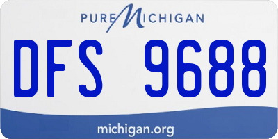 MI license plate DFS9688