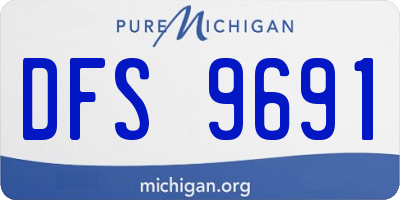 MI license plate DFS9691