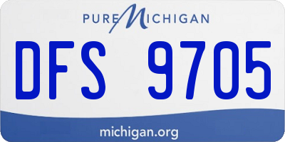 MI license plate DFS9705
