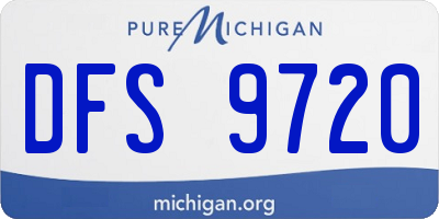 MI license plate DFS9720