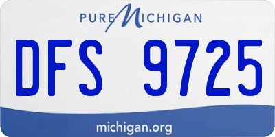 MI license plate DFS9725