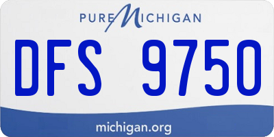 MI license plate DFS9750