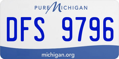 MI license plate DFS9796