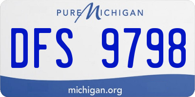 MI license plate DFS9798