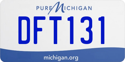 MI license plate DFT131