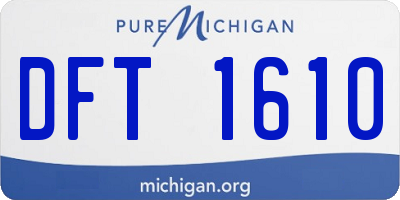 MI license plate DFT1610