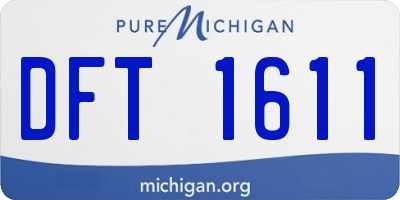 MI license plate DFT1611